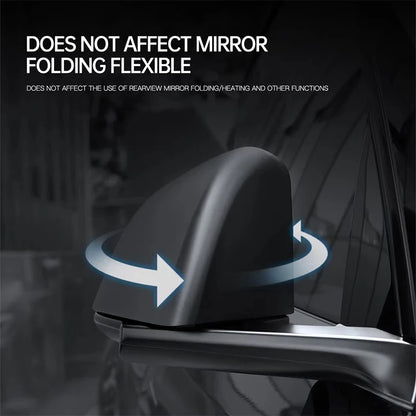 Carbon Fiber Car Paste Side Door Mirror Cover For Tesla Model Y Juniper2025 Auto Exterior Accessories ABS Sides Rearview Cover