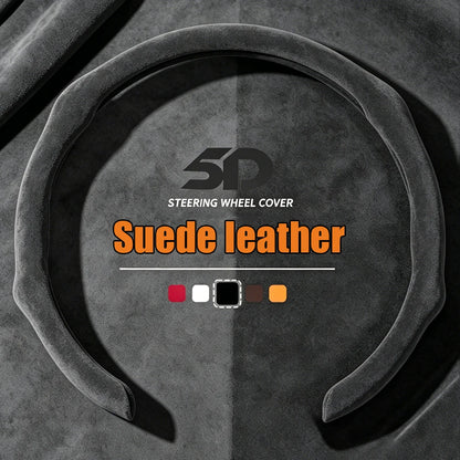 Premium Non-slip Suede Leather Car Steering Wheel Cover Booster Cover For Geely Coolray Boyue Okavango  Icon Emgrand X7 EX5