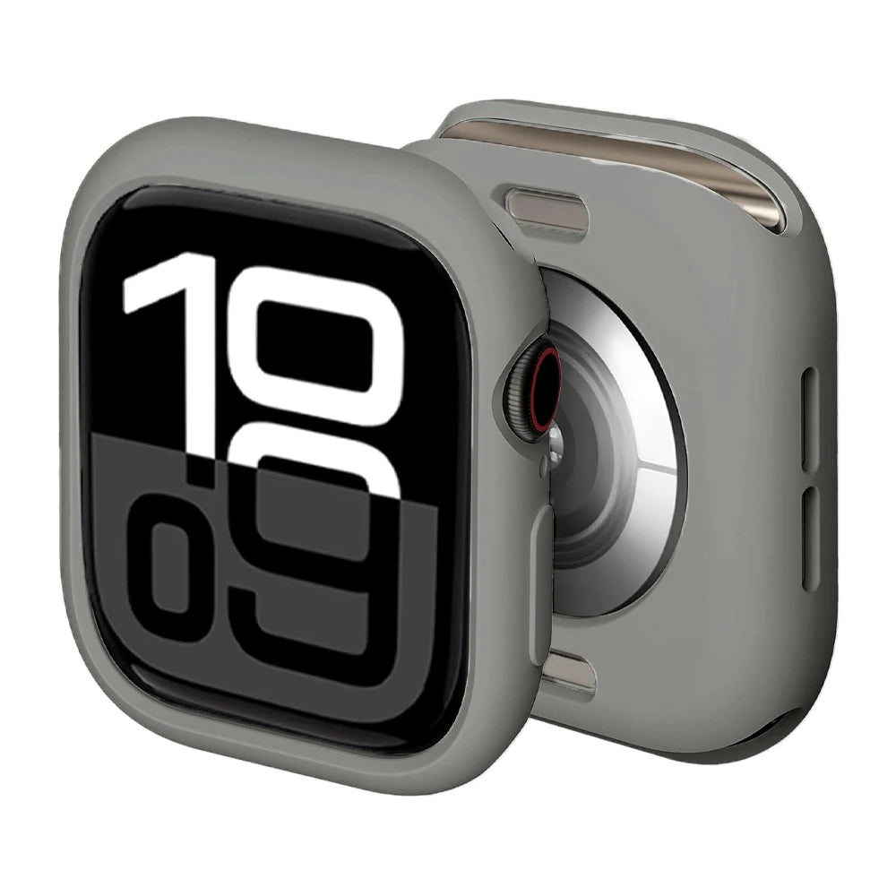 Soft Silicone Case for Apple Watch Band 46mm 45 44 42mm 41 40mm Accessories Protectector iWatch Series SE 12 11 10 9 8 7 6 Cover