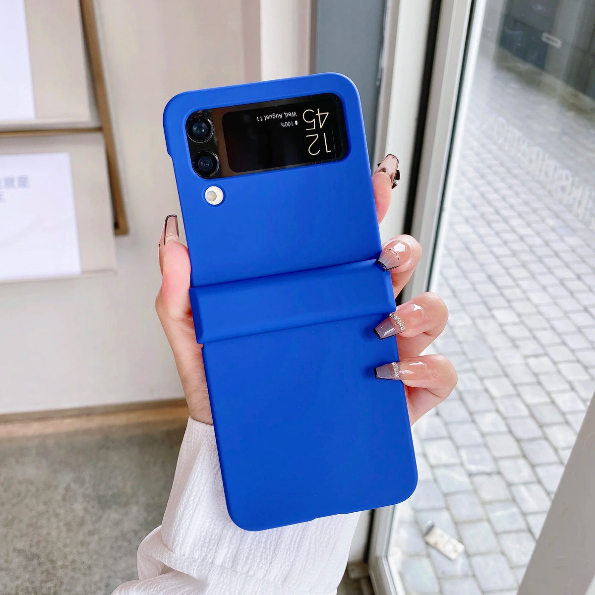Luxury Ultra Slim Hard Folding Phone Case for Samsung Galaxy Z Flip 8 7 FE 6 5 4 3 Shockproof Foldable Skin Feel Protector Cover