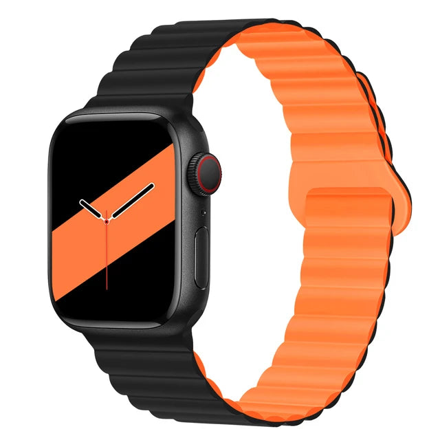 Magnetic Strap For Apple Watch Band 46mm 45mm 49mm 40mm 42mm 41mm Silicone Sport Bracelet iWatch Series Ultra 10 9 6 7 8 SE 44mm