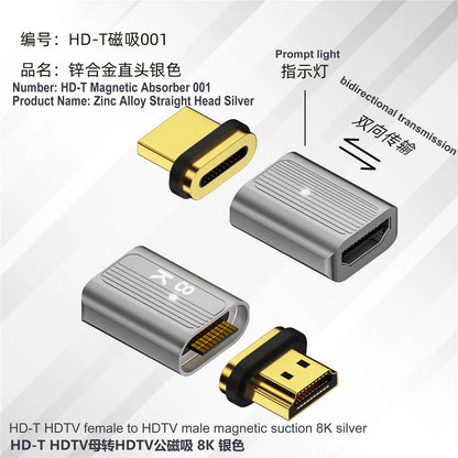 8K HDMI-compatible 2.1 Cable Connector Adapter 270 90 Degree Angle 2 Pieces Male To Female Converters Cable Adaptor Extender 3D