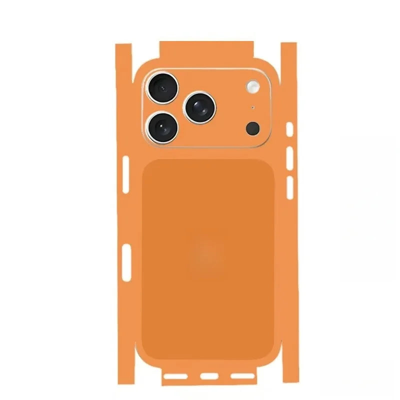 For Apple iPhone 17 16 15 14 IPhone13 Pro Max Full Body Wrap Decal Skin 3D Plain Color Rear Protective Sticker Film