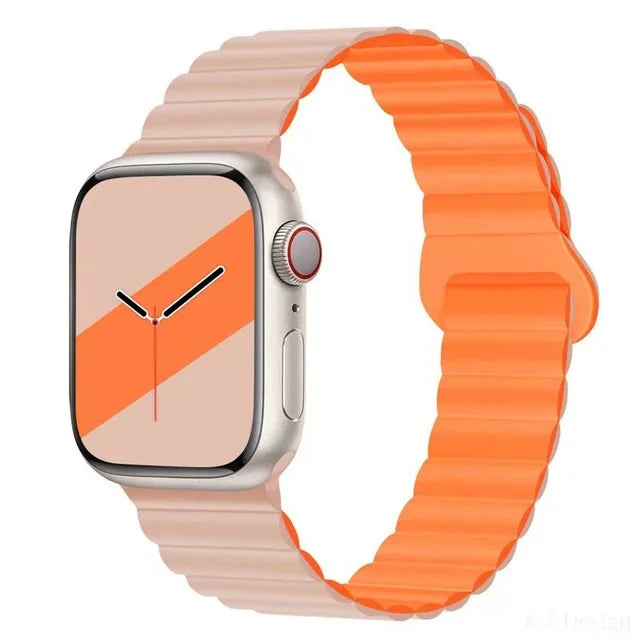 Magnetic Strap For Apple Watch Band 46mm 45mm 49mm 40mm 42mm 41mm Silicone Sport Bracelet iWatch Series Ultra 10 9 6 7 8 SE 44mm