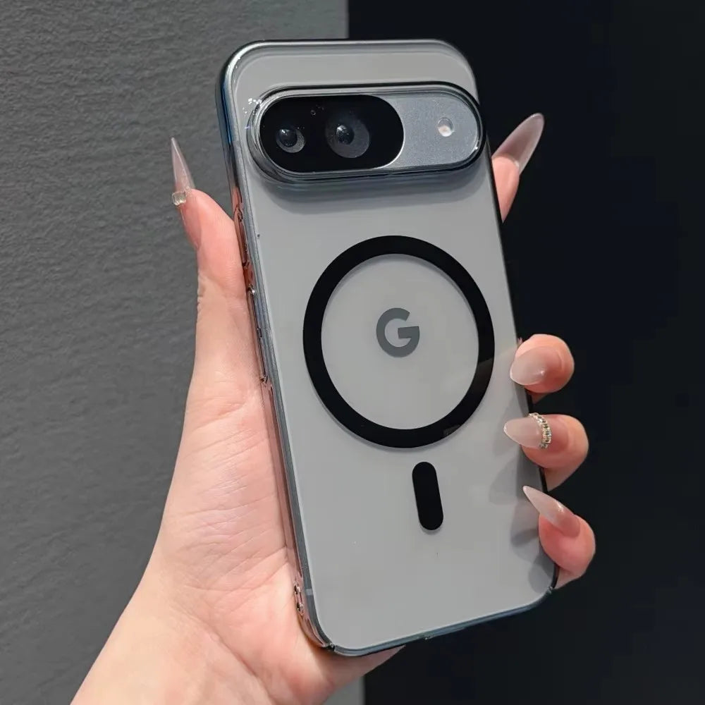 Luxury Clear Hard Magnetic Case For Google Pixel 11 10 9 10A 9A Pro Pro XL For Magsafe Wireless Charge Shockproof  Bumper Cover