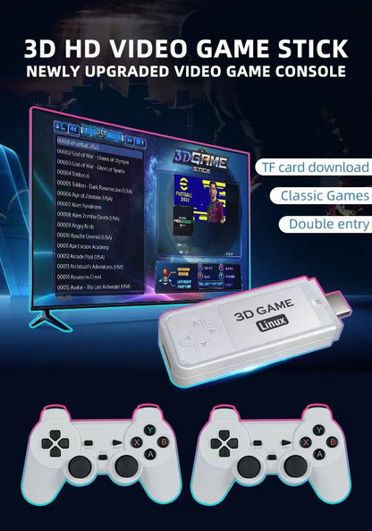 Y6 Retro Game Console 4K 60fps HDMI Output Low Latency GD10 TV Game Stick Dual Handle Portable Home Game Console Kid Gift