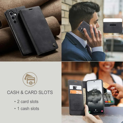 Flip Leather Case for Samsung Galaxy S25 S26 Ultra S24 Ultra S23 FE S22 S21 S20 Plus A17 A16 A36 A56 A15 A55 A35 Wallet Cover