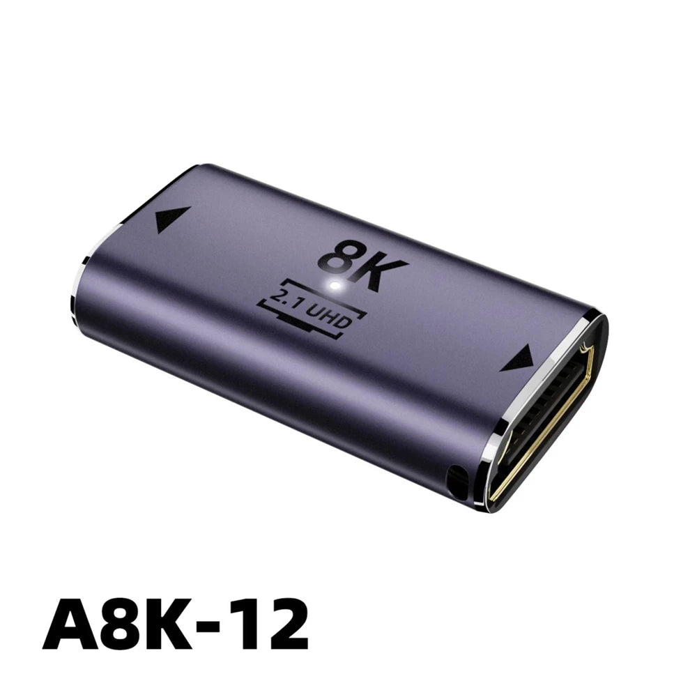 Mini /Micro 8K HDMI 2.1 Cable Connector Adapter 270 90 Degree Angle 2 Pieces Male to Female Converters Cable Adaptor Extender HD
