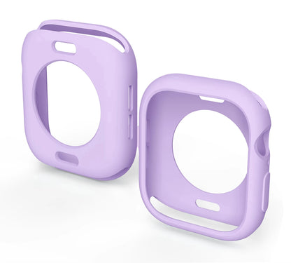 Soft Silicone Case for Apple Watch Band 46mm 45 44 42mm 41 40mm Accessories Protectector iWatch Series SE 12 11 10 9 8 7 6 Cover