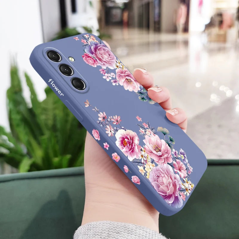 Satin Brocade Phone Case For Samsung Galaxy S25FE  S24 S23 S22 S21 S20 Ultra Plus FE Note 20 Ultra 10 Plus Cover