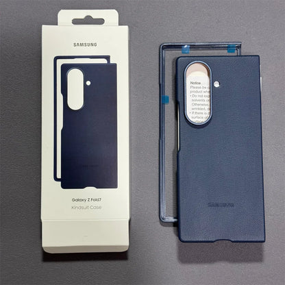 Original Leather Case For Samsung Z Fold 7 5G Slim Shockproof Back Cover Bumper For Galaxy Z Fold 7 6 Leather Mobile Phone Shell