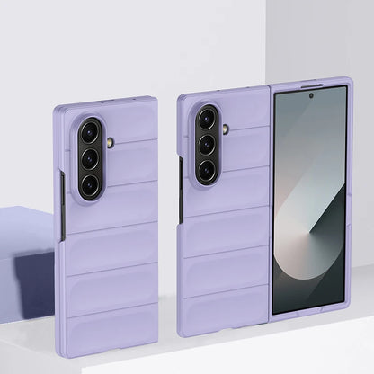 Candy Color Fingerprint Pattern Hard PC Back Cover Protective Phone Case for Samsung Galaxy Z Fold 8 Ultra Z Fold 7 Z Fold 6 Z Fold 5