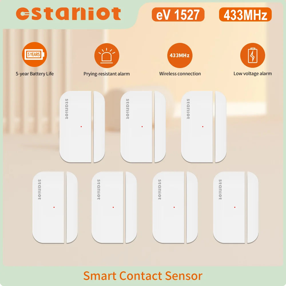 Staniot Door Sensor Wireless Smart Home Security Window Detector 5-Year Battery Life Door Open Closed Magnetic Contact Sensor