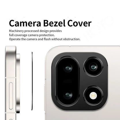 for OnePlus 15 Camera Bezel Cover Anti Scratch Black Metal Film Super Slim Hollow Lens Protector Cap Sticker