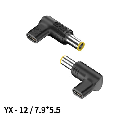 Laptop Power Adapter Connector Dc Plug USB Type C Female to Universal Male Jack Converter for Hp Dell Asus Acer Lenovo Notebook