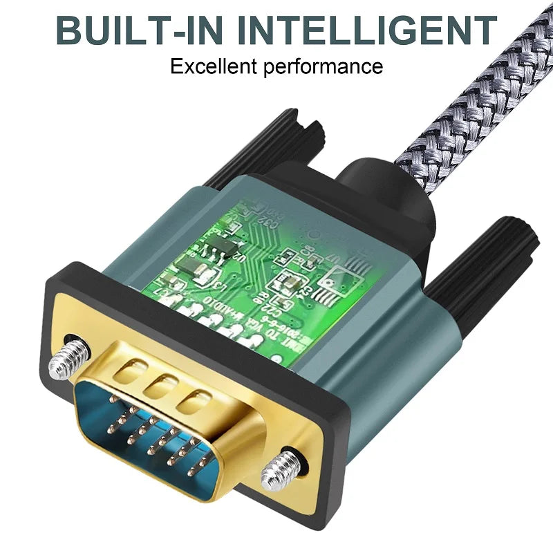 SHULIANCABLE HDMI to VGA Cable, Aluminum Alloy Shell, Nylon Braided Gold-Plated, Compatible with Computers, Laptops, Projectors