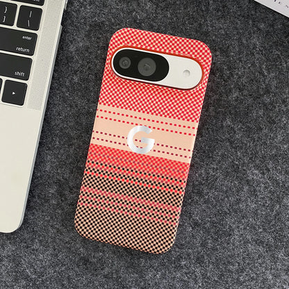 Luxury Ultra-Thin Carbon Fiber Kevlar Pattern Case For Google Pixel 9 Pro XL 8 7 Pro 5G Wireless Charging Rugged Anti-drop Cover
