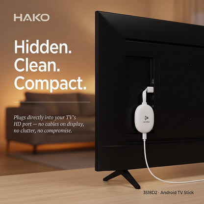 Android 14 TV Stick HAKO RK3518 with 4K HDR 2.4G 5G wifi6 2GB 8GB 16GB Voice Remote
