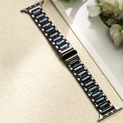 Resin Metal Band for Apple Watch 38-49mm, Compatible with iWatch S11-1 SE Ultra Series (Watch Not Included)