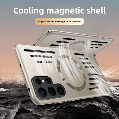 Heat Dissipation Magnetic Phone Case for Samsung Galaxy S25 FE Edge S26 S24 Ultra S23 S22 Plus for Magsafe Hard PC Back Cover