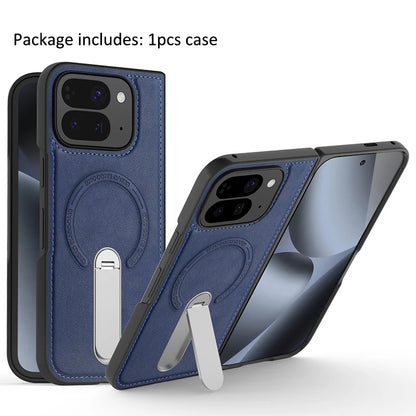 Magnets Magnetic For Magsafe PU Leather Case For Google Pixel 10 Pro Fold Wireless Charging Shell