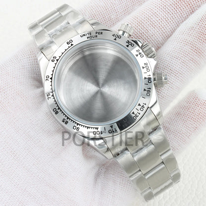 40mm VK63 Watch Case 100m Waterproof for Daytona VK63 VK64 Movement 316L Stainless Steel Presidential/Jubilee/Oyster Bracelet