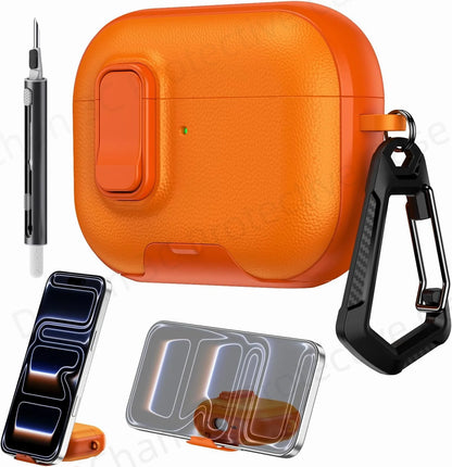 Safety Lock Case For AirPods Headphone Pro Pro 3 with Cleaning Kit Full Body Shockproof Protective Cover For AirPods 4 Pro3 2025