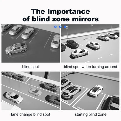 SEAMETAL 2pcs Car Rearview Mirrors 360 Degree Adjustable Blind Spot Mirror HD Frameless Wide-angle Rearview Auxiliary Mirrors