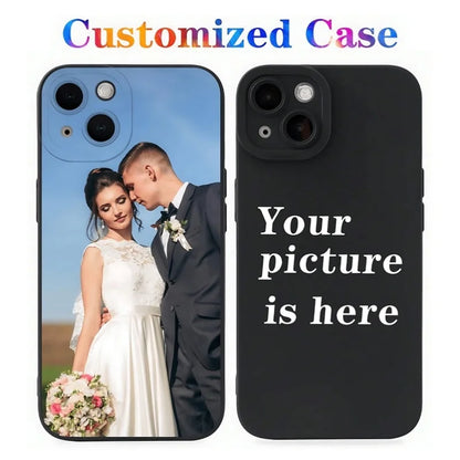 Custom Matte Case for iPhone 17 16 15 14 13 12 11 Pro Max SE XS XR 15 7 Plus 16E DIY Personalized Photo Picture Soft Cover Funda