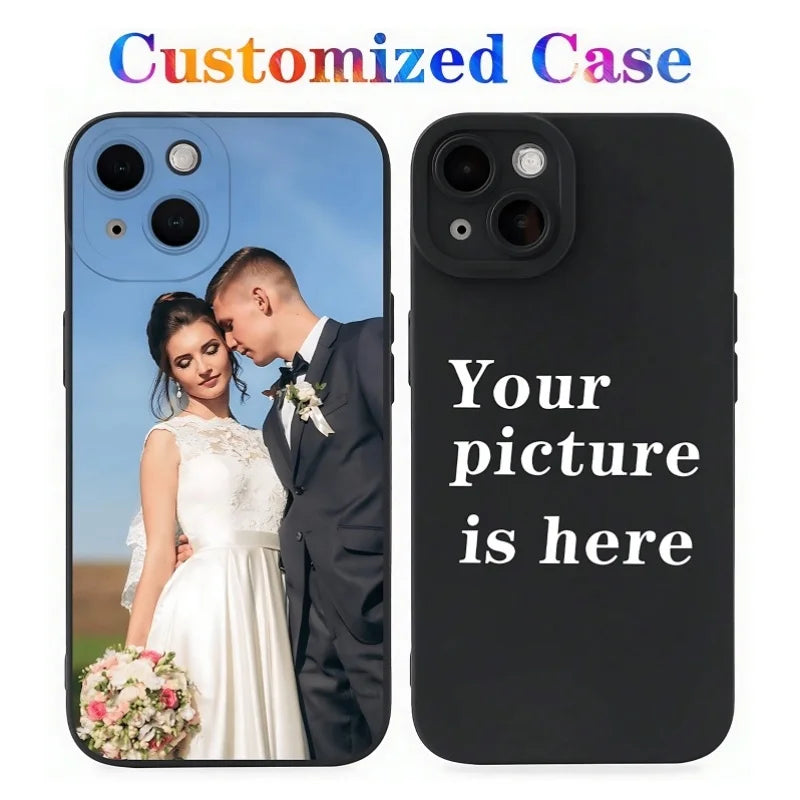 Custom Matte Case for iPhone 17 16 15 14 13 12 11 Pro Max SE XS XR 15 7 Plus 16E DIY Personalized Photo Picture Soft Cover Funda