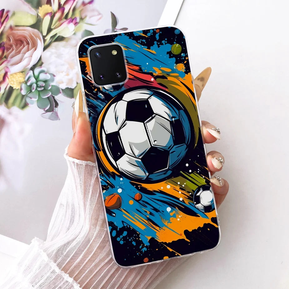 For Samsung Galaxy Note 10 Lite Case SM-N770F Luxury Flowers Painted Cover Soft Silicone Case For Samsung S10 Lite SM-G770F Bags