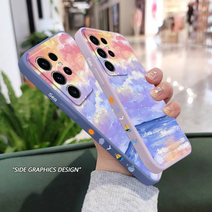 Sky Painting Phone Case For Samsung Galaxy S25FE S24 S23 S22 S21 S20 S10 S10E Ultra Plus FE Note 20 Ultra 10 Plus Cover