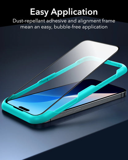 ESR Tempered-Glass Screen Protector iPhone 13/14/15/16/17 Pro Max HD Clear Anti-spy Screen Firm For iPhone 17Air&16/15 Plus&16e