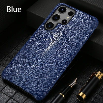 Genuine Stingray Leather Phone Case for Samsung Galaxy S 26 S26 Ultra S24 S23 S25 Plus S22 S21 A57 A56 A55 5G Luxury Back Cover