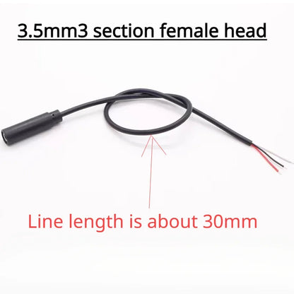 2.5mm 3.5mm 1/8'' Mono/Stereo Male Plug Female Jack Connector 2/3/4 Pole Pin AUX Extension Wire DIY Audio Headphone Repair Cable