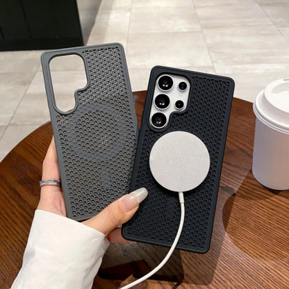 Magnetic For Magsafe Cooling Breathable Case For Samsung S26 S25 S24 S23 Ultra S22 Plus FE Shockproof Heat Dissipation Cover
