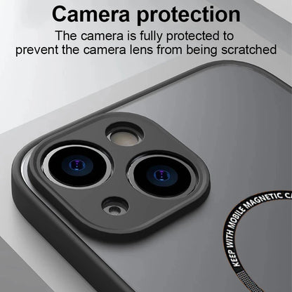 Luxury Magnetic Matte PC Case For Magsafe iPhone 16e 16 15 14ProMax 13 12 Mini 11 Pro Max 15 14 Plus Wireless Charge Phone Cover
