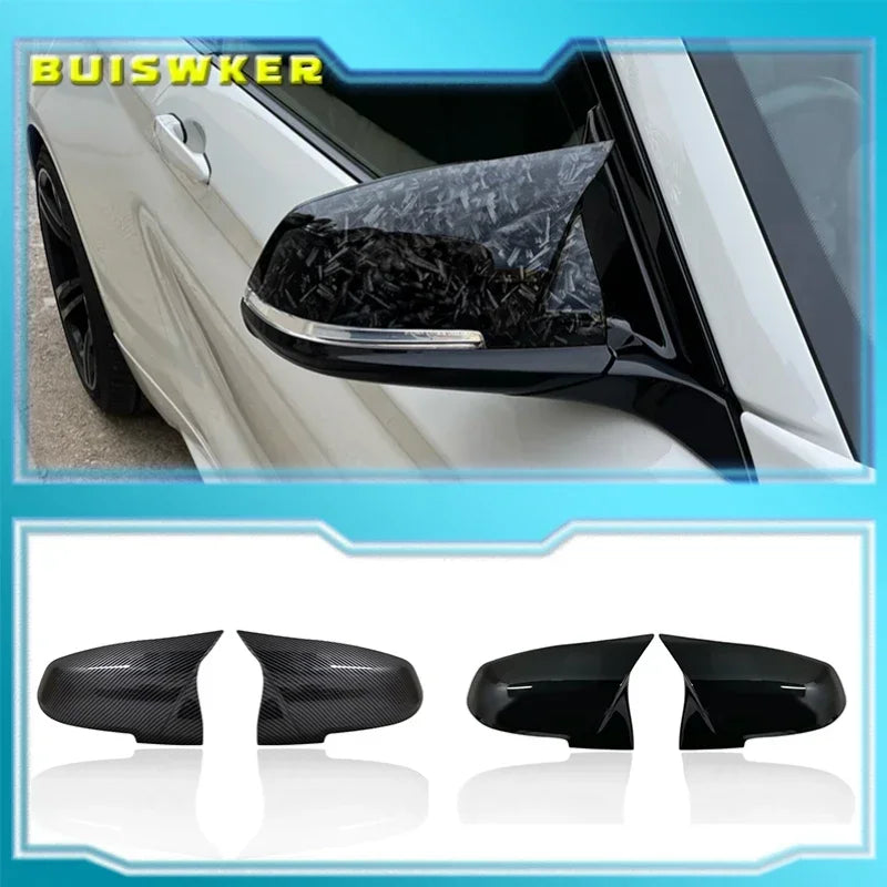 For BMW 1 2 3 4 Series F20 F30 F31 F32 F34 F36 E84 2014 -2018 1Pair Side Rearview Wing Mirror Cover Caps ABS Gloss Black