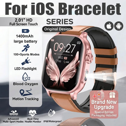 1400mAh Military Grade Smart Watch 200 Days Battery Life 5ATM Waterproof Bluetooth Call Alert LED Flashlight Sports Watches Men