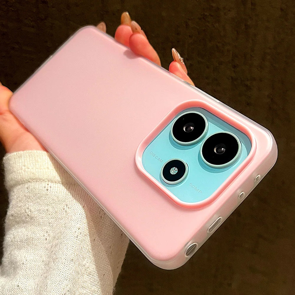 Luxury Candy Color Matte Phone Case For Xiaomi Redmi Note 15 14 13 12 Pro Plus 5G 12S 11 Redmi 14C 13 12 Shockproof Bumper Cover
