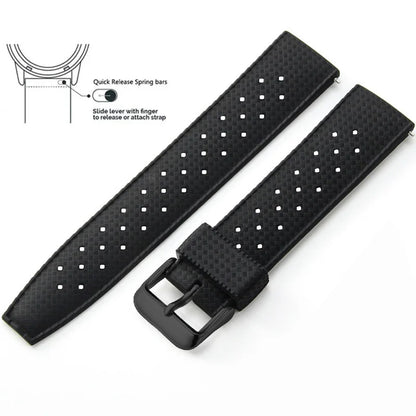 Tropical Silicone Watch Band Quick Release Watch Band 18mm 20mm 22mm Rubber Tropic Smart Watch Strap Waterpfroof Muti-Color
