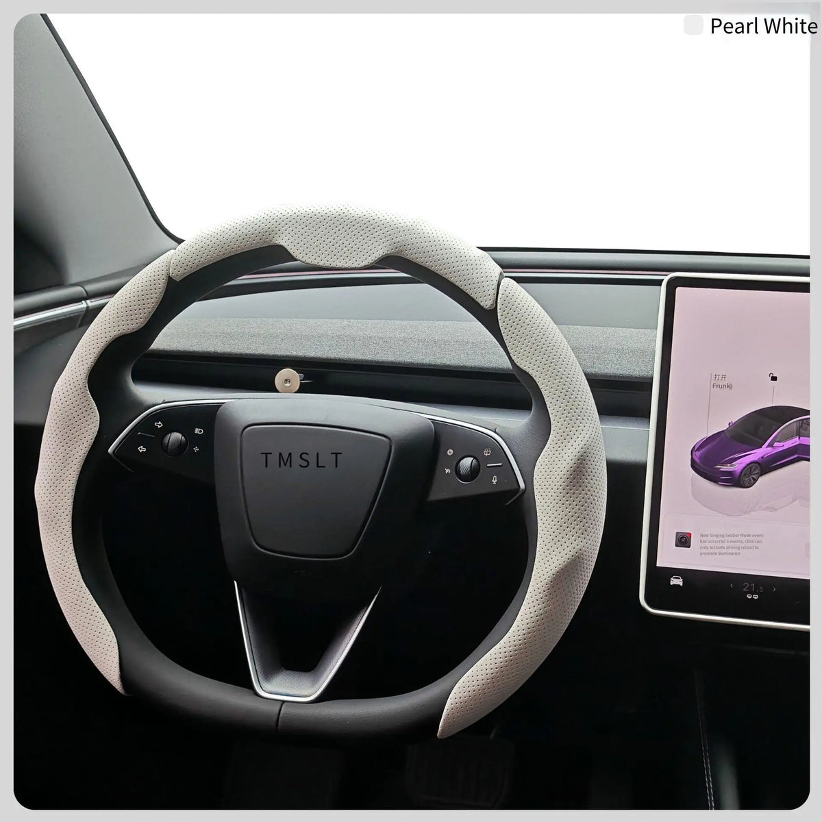 3Pcs Perforated Leather Breathable Anti-Slip Sweat-Absorbing Universal Car Steering Wheel Cover Auto Accessories