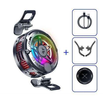 Lenovo Portable Mobile Phone Cooler Gaming Cooling Tool Magnetic Back Cover Clip Digital Display RGB Lights For Android iOS