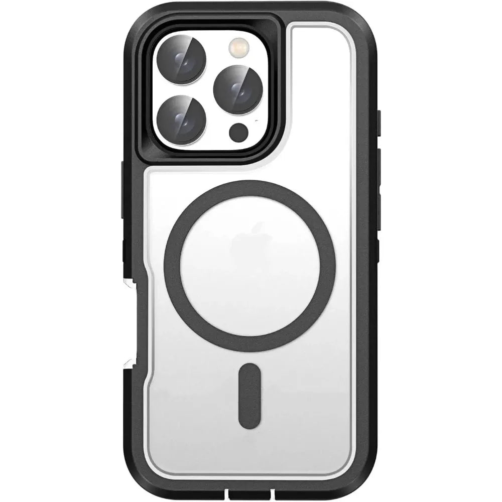 Premium Heavy Duty OTT Magnetic Armor Case For iPhone 18 17 16 15 14 Plus 13 Pro Max Anti-Slip Grip Charging Protect Cover Box