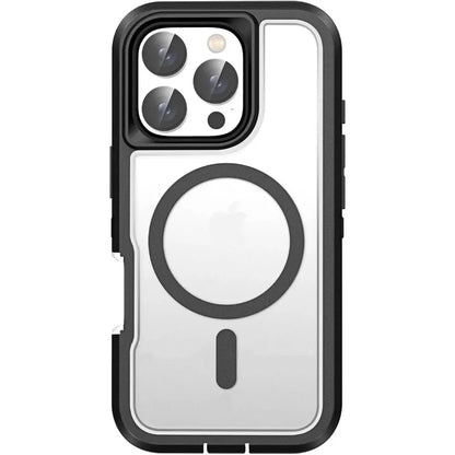 Premium Heavy Duty OTT Magnetic Armor Case For iPhone 18 17 16 15 14 Plus 13 Pro Max Anti-Slip Grip Charging Protect Cover Box