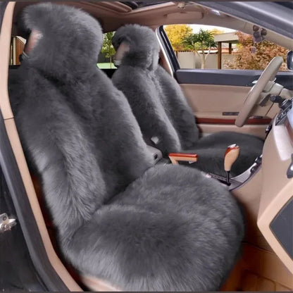 1PC Warm Plush Car Seat Cushion, Universal Long Wool Fur Car Front Seat Protect Cushion Mat, Car Seat Covers Auto Accessories