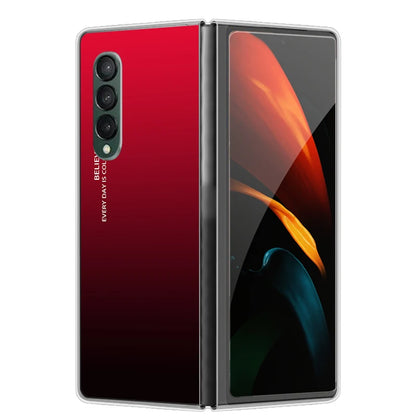 Case For Galaxy Z Fold 7 6 5 3 4 2 Transparent Hard Folding Luxury Painted For Samsung Z Fold 7 Fold Special Fold2 Clear Cover