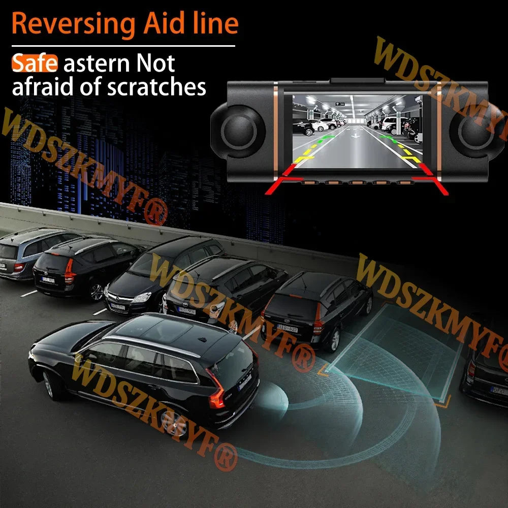 4K Quad Lens Car Camera WIFI Dashcam 360° Coverage Car DVR 24H Parking Monitor Starlight Night Vision Car Security Accessory