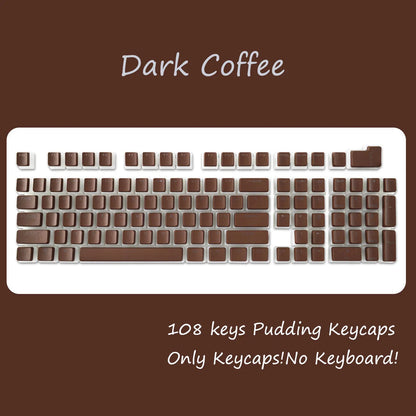 OEM Profile PBT Keycaps 108 Keys Pudding Keycap For Cherry MX Switch Mechanical Keyboard RGB Gamer backlit Key Caps Custom DIY