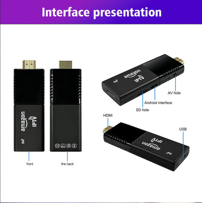 MX10 F5 4K TV Stick Android 13 Allwinner H313 4GB RAM 64GB ROM Dual Band WiFi6 BT5.4 Portable Home Streaming Media Player